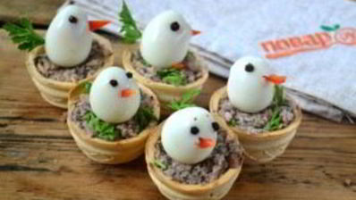 новогодние тарталетки петушки