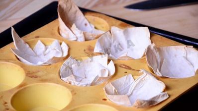 праздничные тарталетки из лаваша