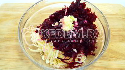 свекла с сыром в тарталетках