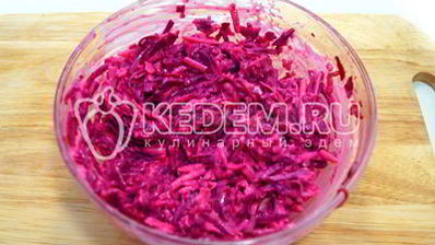 свекла с сыром в тарталетках