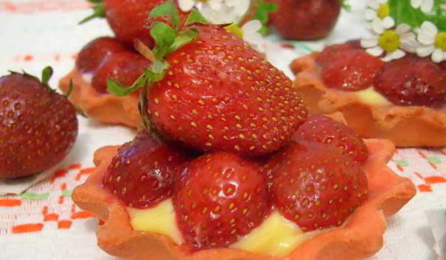 Рецепт тарталетки с клубникой