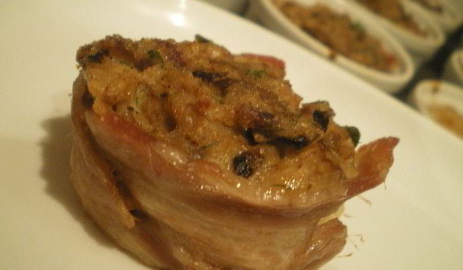 Рецепт тарталеток из бекона с грибами