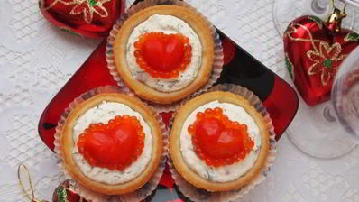 тарталетки красное сердце