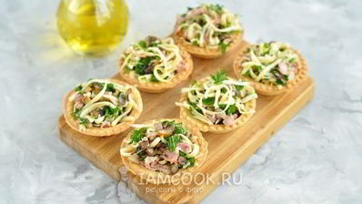 тарталетки с грибами и сыром в духовке