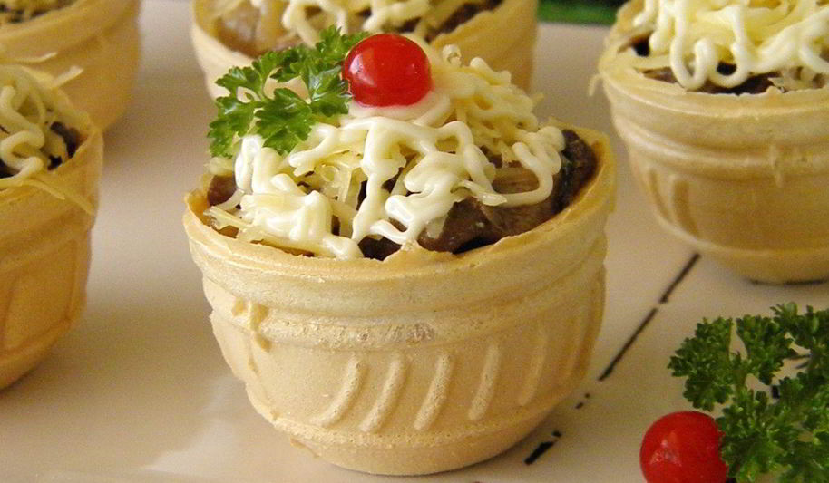 Рецепт тарталеток с грибами