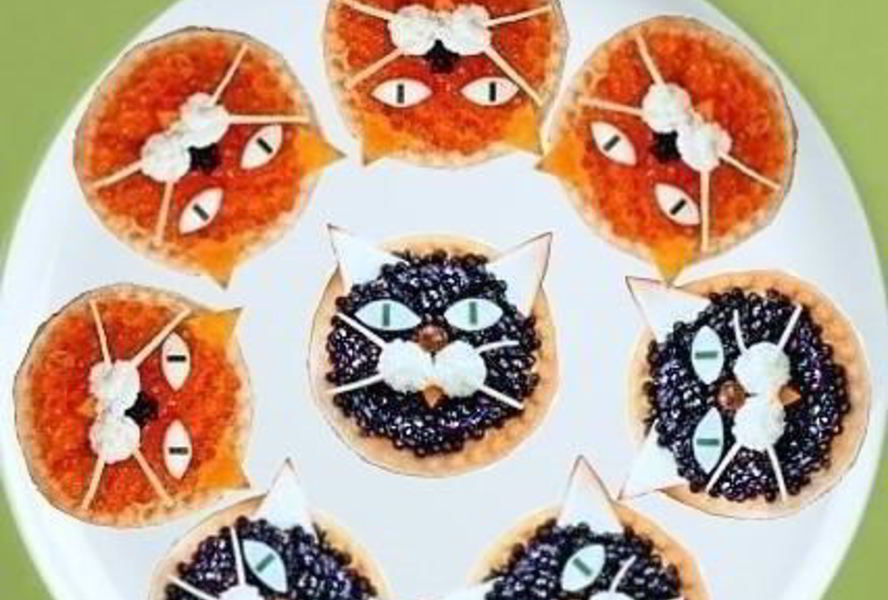 Тарталетки с икрой черной и красной