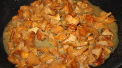 тарталетки с кремом из лисичек