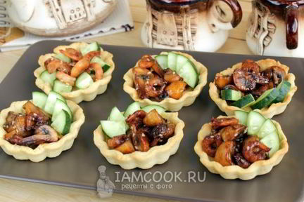 Тарталетки с креветками