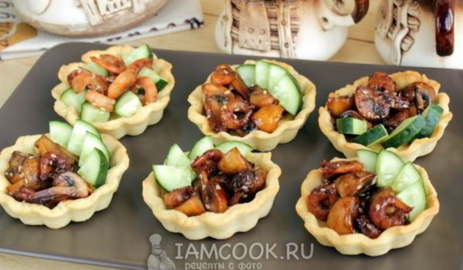 Рецепт тарталеток с креветками