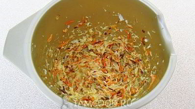 тарталетки с палтусом и овощами