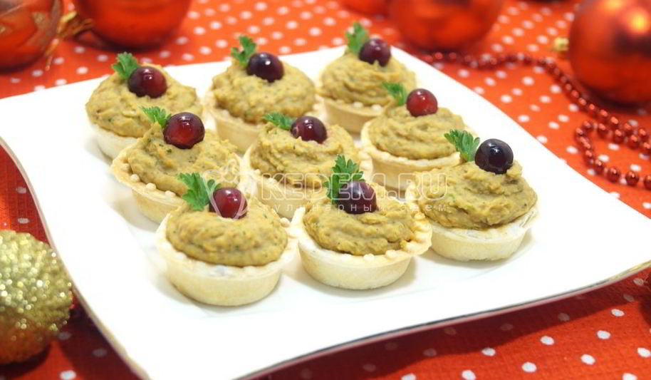 Рецепт тарталеток с паштетом из фасоли