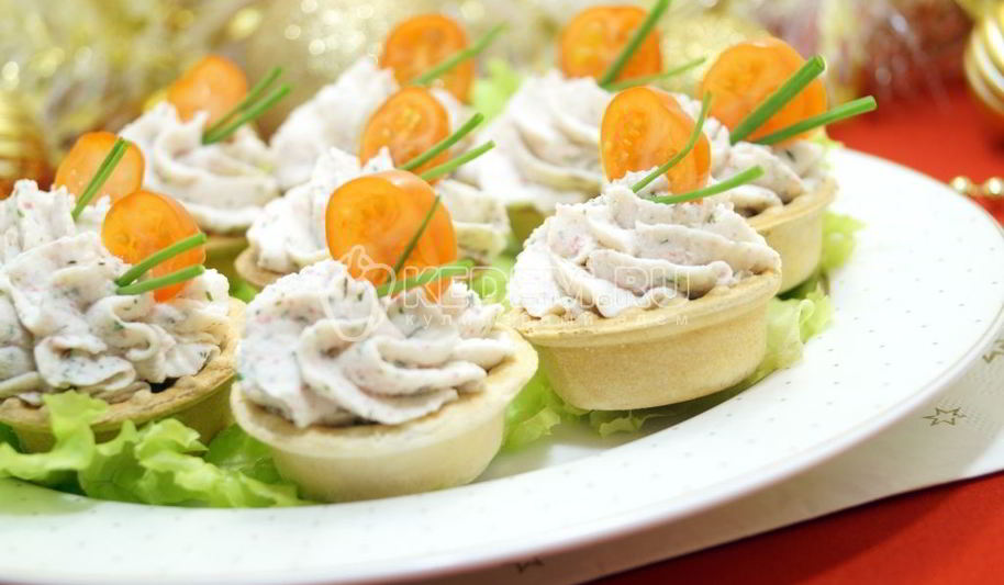 Рецепт тарталеток с паштетом из крабового мяса