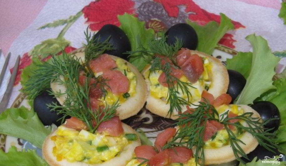 Рецепт тарталеток с рыбой