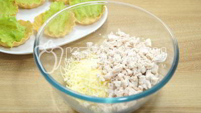 тарталетки с салатом мандариновый рай