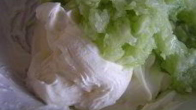 тарталетки с сырным кремом и мятой