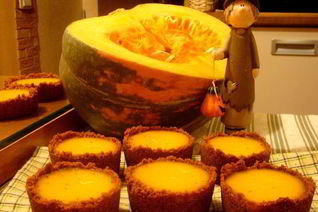 Тыквенные-имбирные тарталетки из домашнего печенья