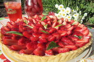 Клубничный тарт с заварным кремом