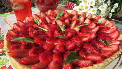 клубничный тарт с заварным кремом