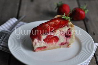 Клубничный тарт со сметаной