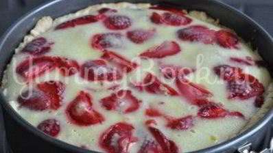 клубничный тарт со сметаной
