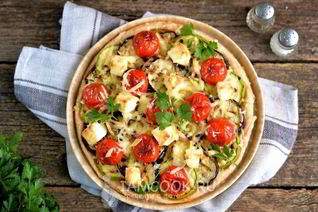 Легкий тарт с овощами-гриль