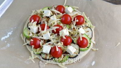 легкий тарт с овощами-гриль