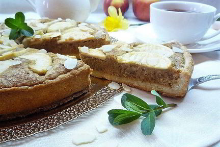Миндальный тарт с запеченным кремом