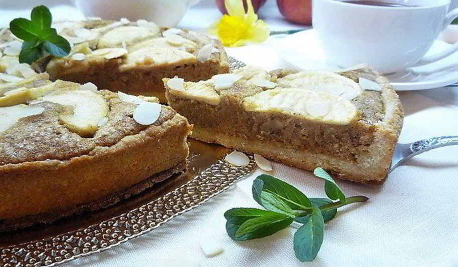 Рецепт миндального тарта с запеченным кремом