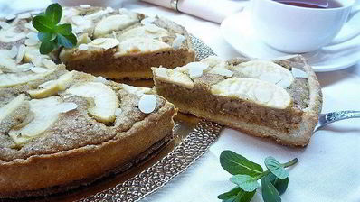 миндальный тарт с запеченным кремом