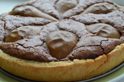 Шоколадно-грушевый тарт