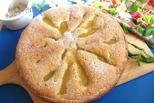 Тарт с франжипаном и карамелизованной грушей