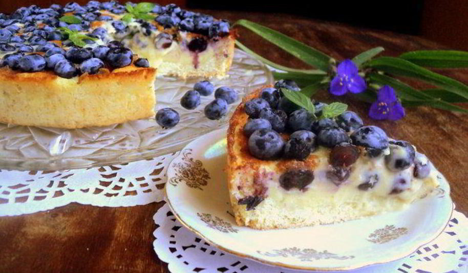 Рецепт тарта с голубикой
