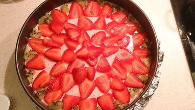 тарт с клубничным муссом и желе