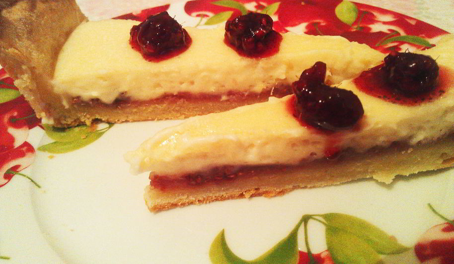 Рецепт тарта с малиновым вареньем