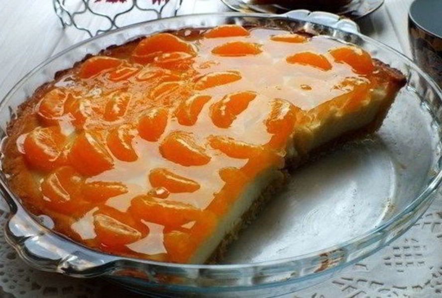 Тарт с мандаринами