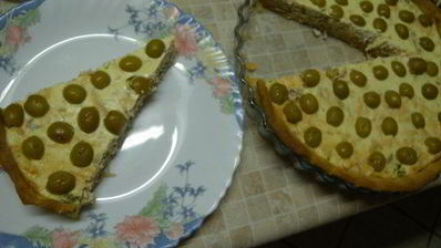 тарт с рыбой и творожным сыром