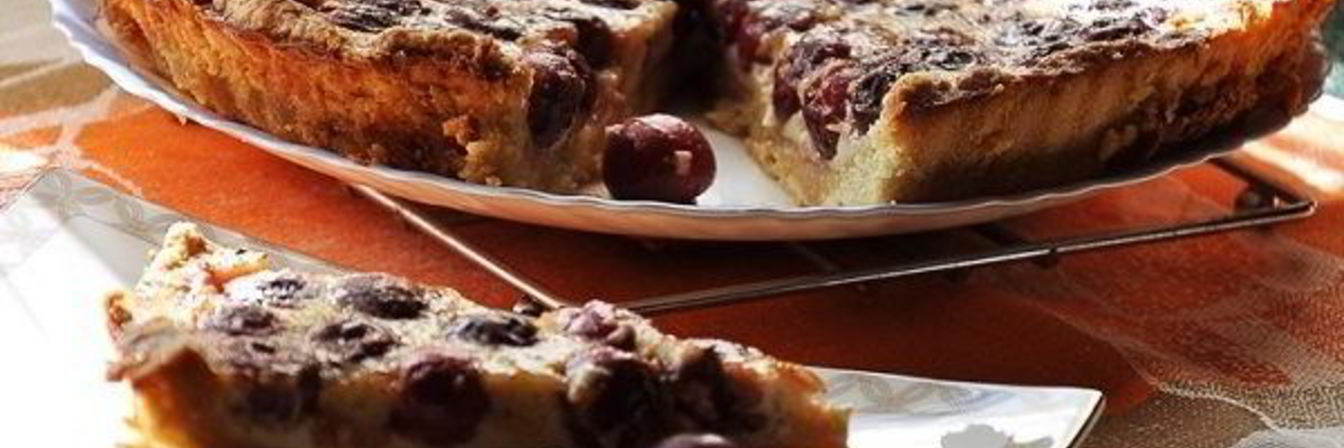 Тарт с вишней и белым шоколадом