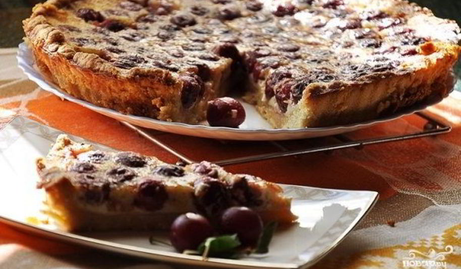 Рецепт тарта с вишней и белым шоколадом