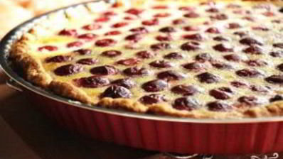 тарт с вишней и белым шоколадом