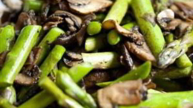 тарт со спаржей, грибами и сыром