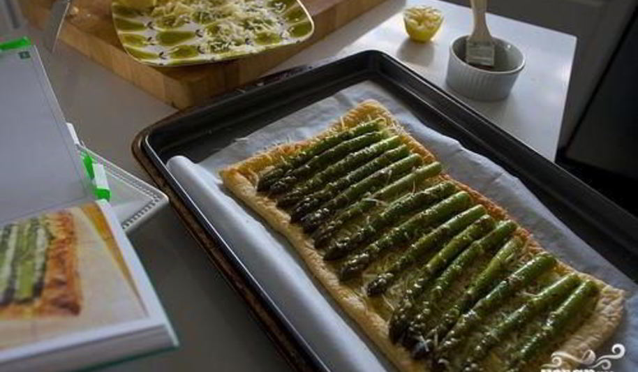 Рецепт тарта со спаржей и лимоном