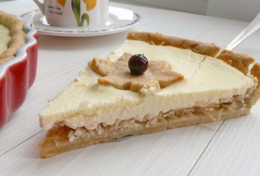 Творожно-яблочный тарт