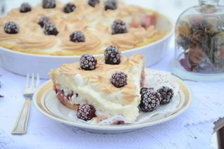 Творожный тарт с персиками