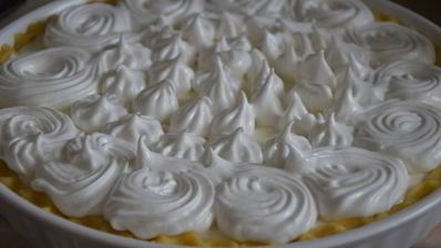 творожный тарт с персиками