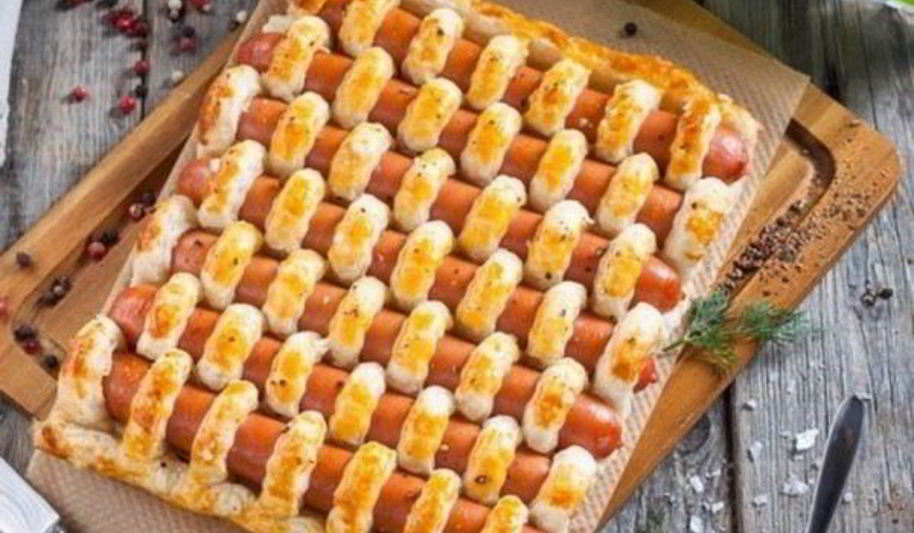 Рецепт венских сосисок в слоеном тесте