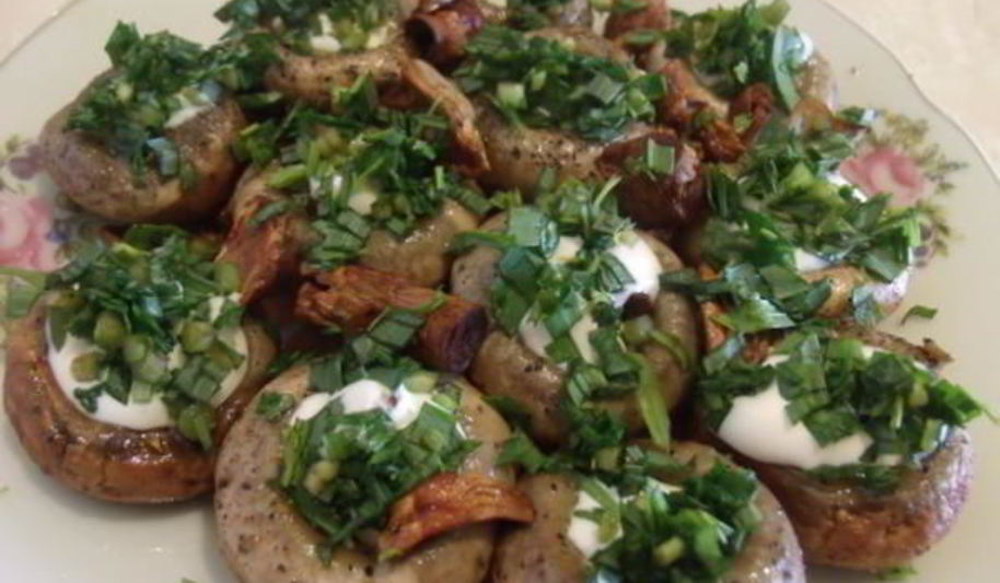 Рецепт весенней закуски из шампиньонов