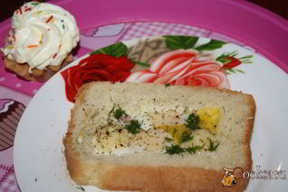 Детская яичница Малыши в домике