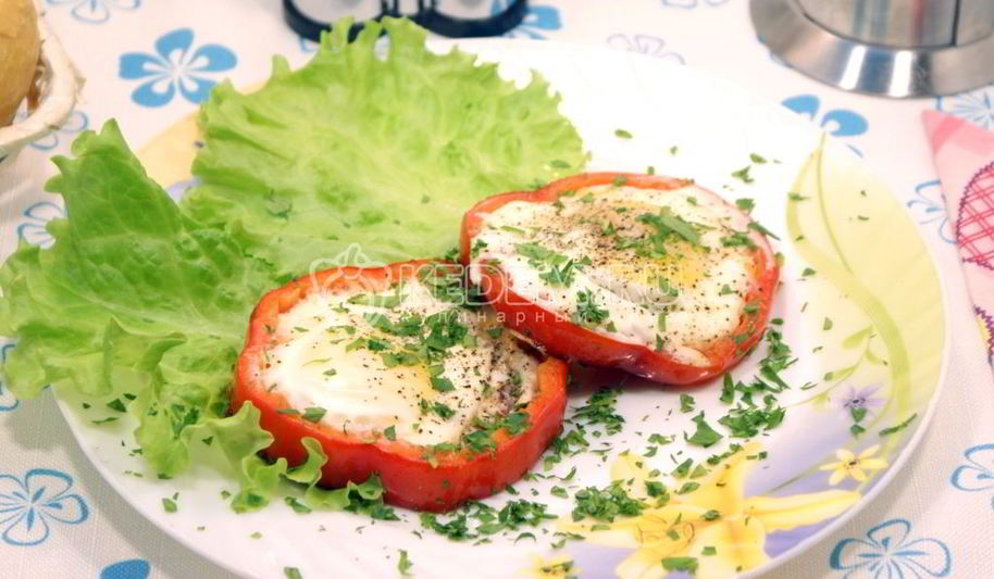 Рецепт глазуньи в перце