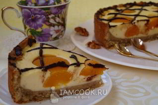 Торт Яичница с персиками и шоколадом