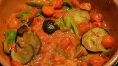 яичница с баклажанами